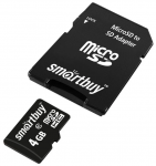 Карта памяти 8Gb microSDHC Class 10 SMARTBUY+SD